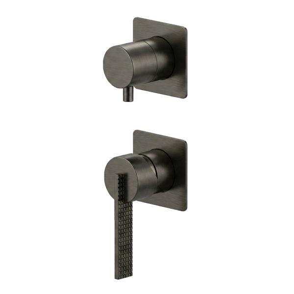 Смеситель для душа Daniel Club ANC612D2PWBGM, оружейная сталь PVD