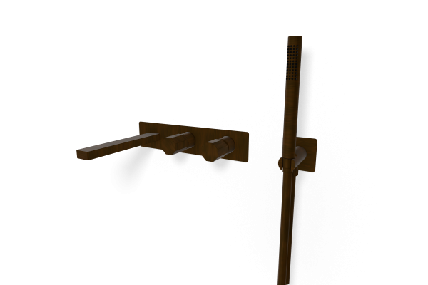 Смеситель для ванны Remer Ottagono ON53D2WBBR, бронза масляная