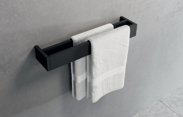 Полотенцедержатель двойной 45 см Novellini Frame R90AKFPS0245-H, цвет Matt Black