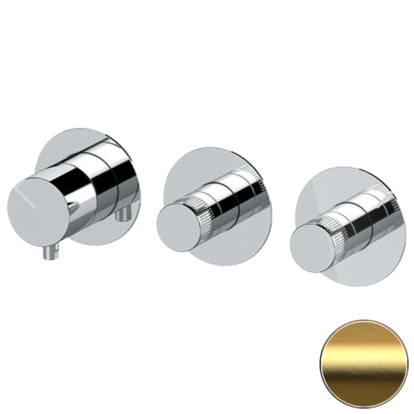 Смеситель для душа Remer X Style N98D2PWBBG, золото брашированное