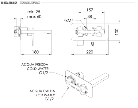 Смеситель для раковины Remer Dream D15