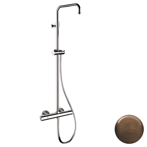 Душевая система термостатическая Remer Elegance EQ32ASSDBR, бронза масляная