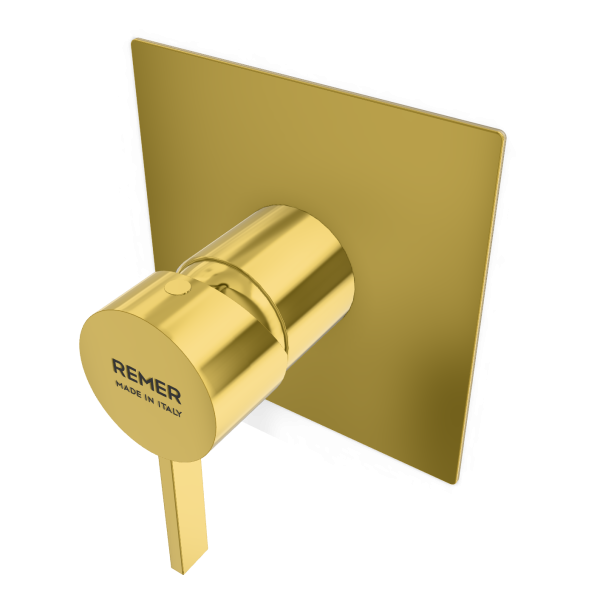 Смеситель для душа Remer Metrica MC30QDO, золото глянцевое
