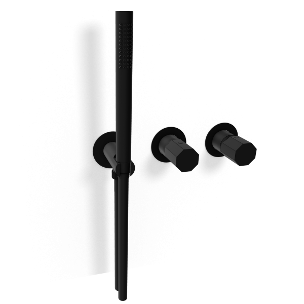 Смеситель для душа Remer Ottagono ON97D2PWBNO, черный матовый