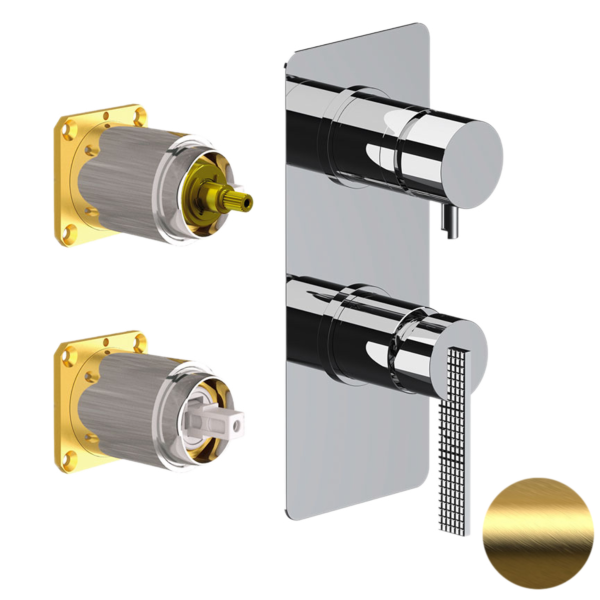 Смеситель для душа Daniel Club ANC612D3KBDP, золото брашированное
