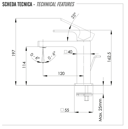 Смеситель для раковины Remer Absolute AU10