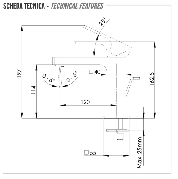 Смеситель для раковины Remer Absolute AU11