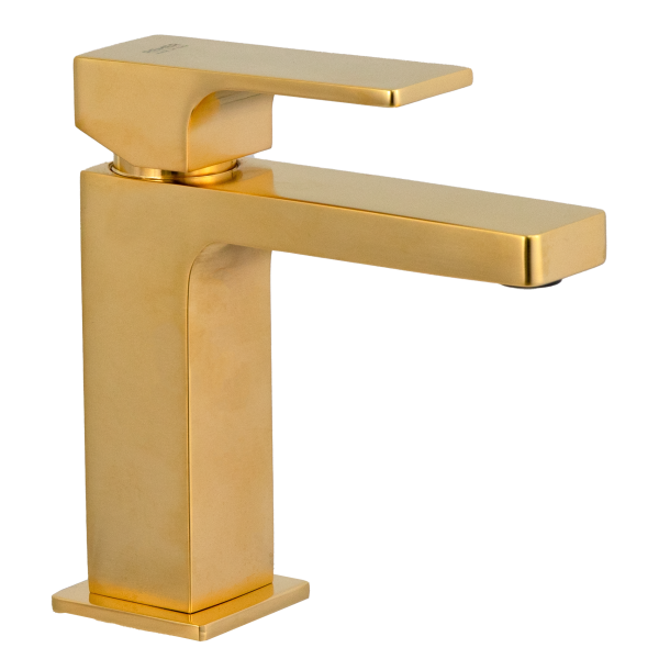 Смеситель для раковины Remer Absolute AU12BG, золото брашированное