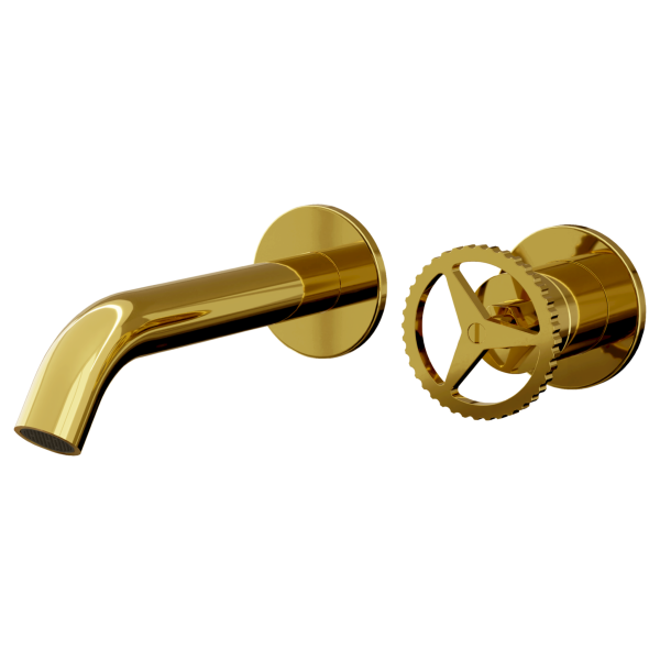 Смеситель для раковины Remer Chrono CH15PLDO, золото глянцевое