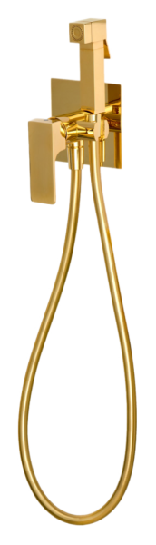 Гигиенический душ со смесителем Remer Absolute AU65DO, золото глянцевое