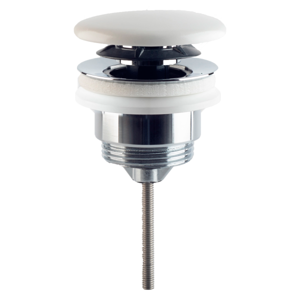 Донный клапан универсальный с керамической крышкой 1”1/4 OMP Tea 7532.310.5.T1, белый матовый