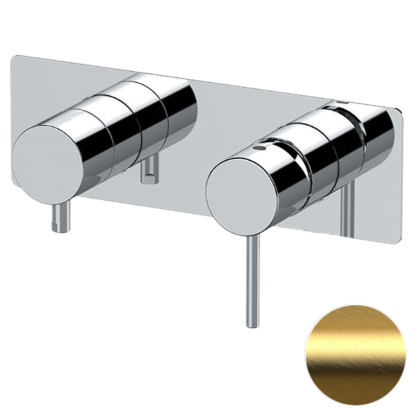 Смеситель для душа Remer X Style X93ZWBBG, золото брашированное