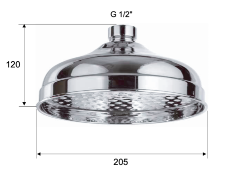 Верхний душ с шарнирным соединением 20 см Remer 359B20X