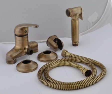 Гигиенический душ со смесителем Remer C332REZVO, латунь состаренная