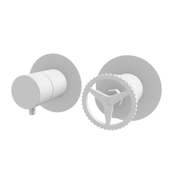 Смеситель для душа Remer Chrono CH92ZPWBBO, белый матовый