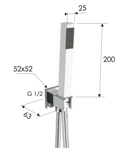 Комплект для душа Daniel A547Q495DP, золото брашированное