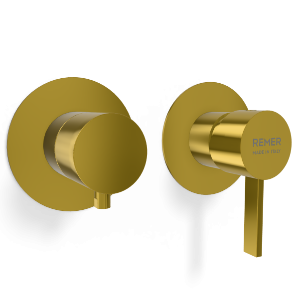 Смеситель для душа Remer Metrica MC92ZPWBGP, золото глянцевое PVD