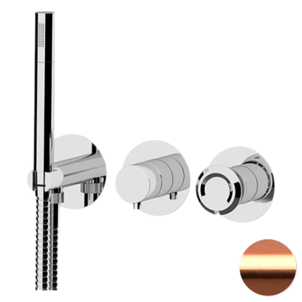 Смеситель для душа Remer Element ET97D2PRP, медь брашированная