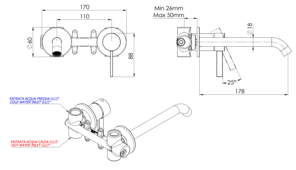 Смеситель для раковины Remer Metrica MC15PL