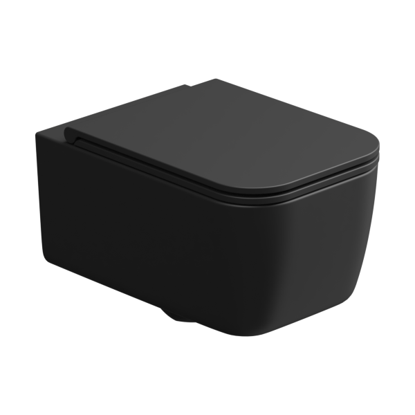 Чаша подвесного унитаза GSG Ceramic Design Brio BRWCSO003, черный матовый