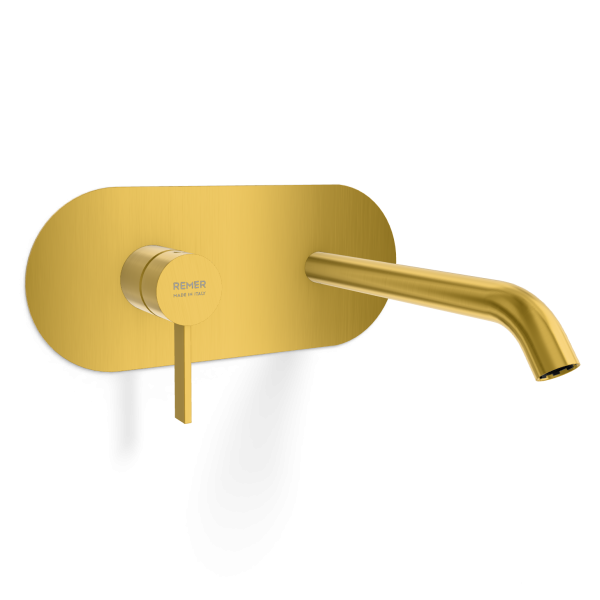 Смеситель для раковины Remer Metrica MC15WBBG, золото брашированное