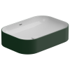 Раковина накладная биколор 60x42 см GSG Ceramic Design Easy EALAVTP60BI000/036, White/Smeraldo Matt