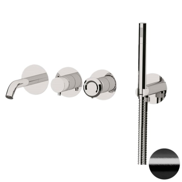 Смеситель для ванны Remer Element ET53D2PCFP, черный брашированный хром