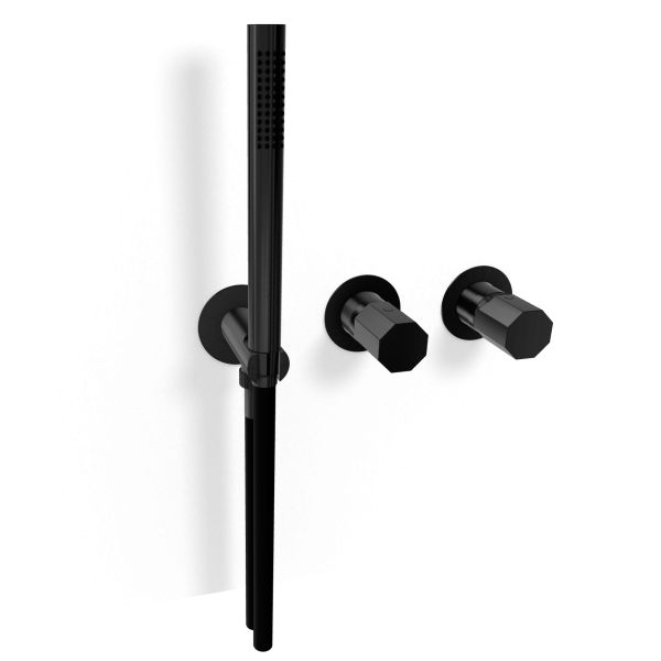 Смеситель для душа Remer Ottagono ON97D2PWBGM, оружейная сталь PVD