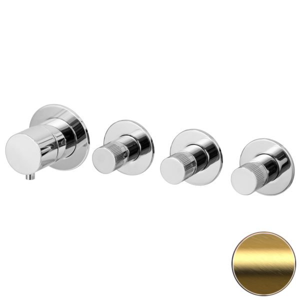 Смеситель для душа Remer X Style N98D3PWBBG, золото брашированное