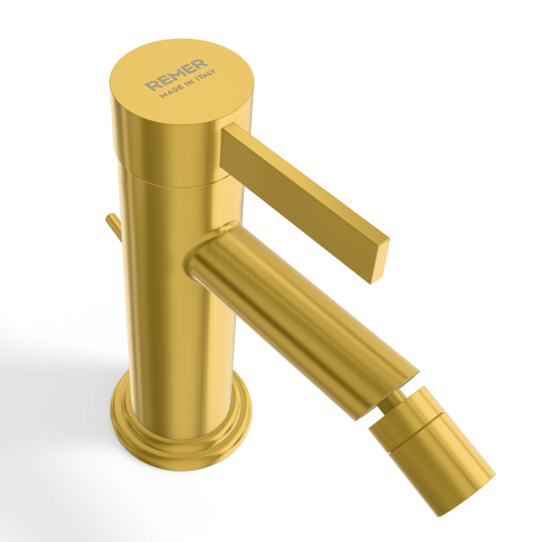 Смеситель для биде Remer Metrica MC20BG, золото брашированное