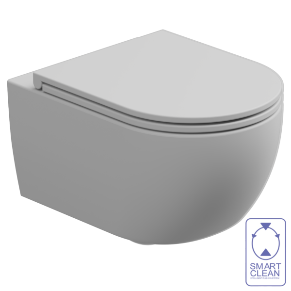 Чаша подвесного унитаза со смывом Smart Clean GSG Ceramic Design Like LKWCSO001, белый матовый