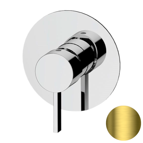 Смеситель для душа Remer Metrica MC30LHS, латунь брашированная PVD