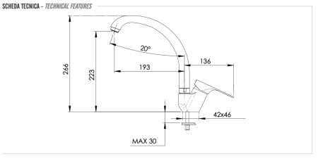 Смеситель для кухни Remer Class Line L42