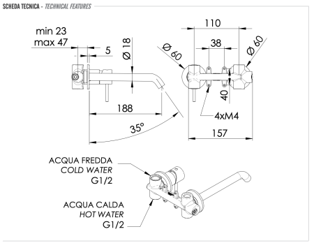 Смеситель для раковины Remer X Style X15PLBO, белый матовый