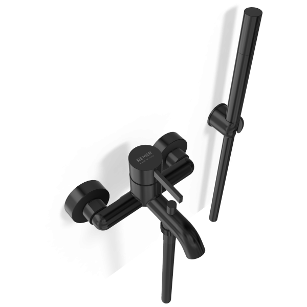 Смеситель для ванны Remer Metrica MC02CFP, черный брашированный хром