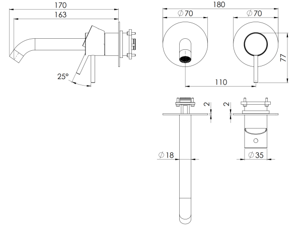 Смеситель для раковины Remer X Style X15PWB