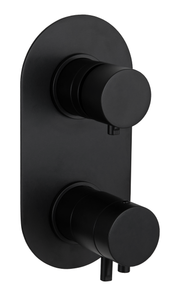 Смеситель термостатический для душа Remer Elegance NT93NO, черный матовый