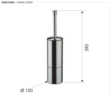 Ершик настенный/напольный Remer RB465BG, золото брашированное