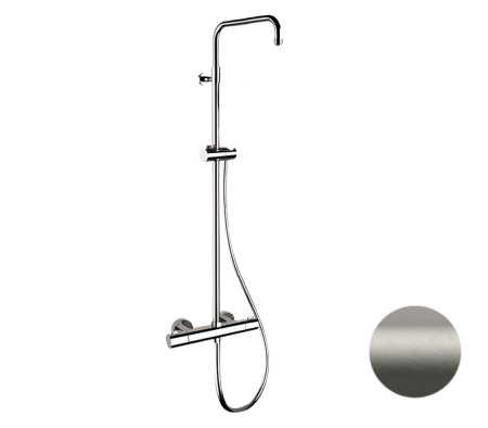 Душевая система термостатическая Remer Elegance EQ32ASSDNPO, никель матовый брашированный