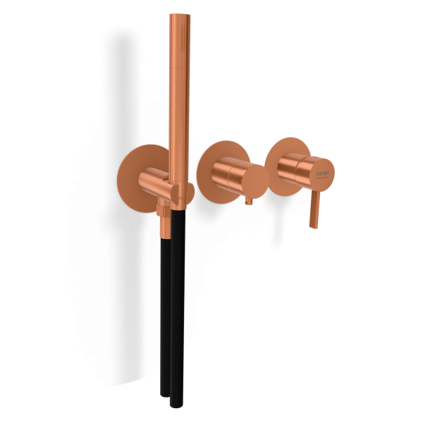 Смеситель для душа Remer Metrica MC97D3PWBRP, медь брашированная