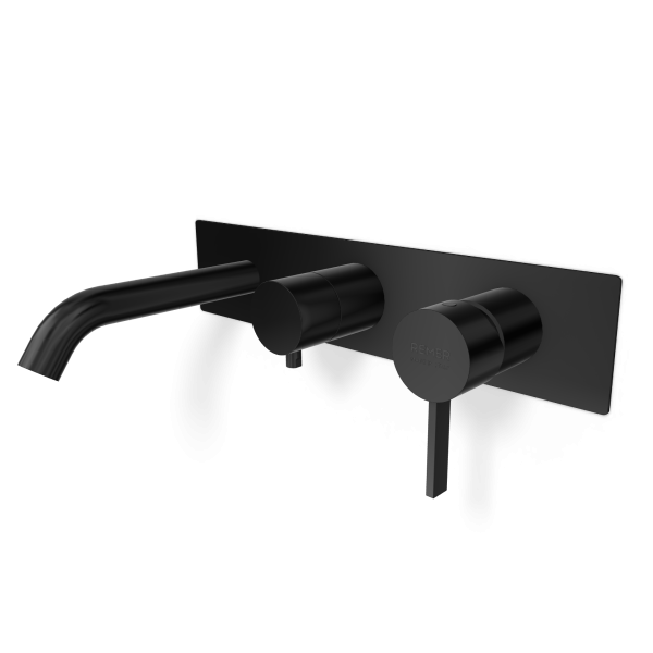 Смеситель для ванны Remer Metrica MC54D2WBCFP, черный брашированный хром