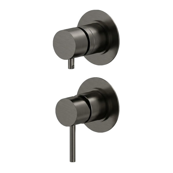 Смеситель для душа Daniel Tokyo Steel SSTX612D2PGM, черный брашированный PVD