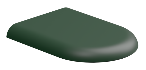 Крышка с сиденьем для подвесного унитаза с микролифтом GSG Ceramic Design Petra PECOPRTICR036, Smeraldo Matt