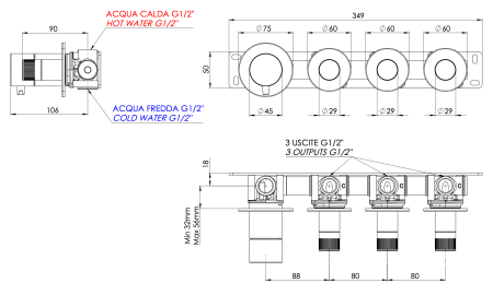 Смеситель для душа Remer X Style N98D3P