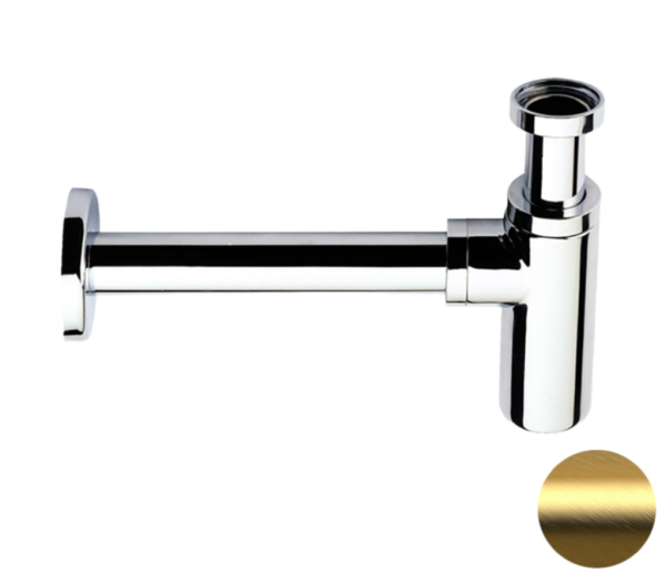 Сифон 1”1/4 Daniel A750114DP, золото брашированное