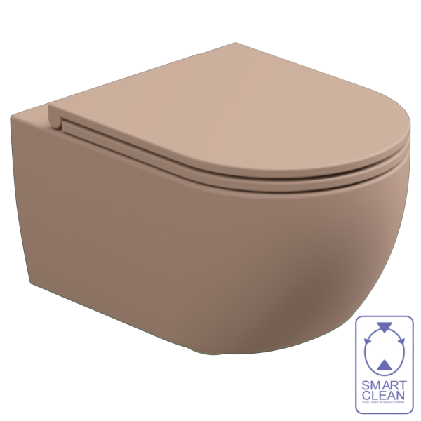 Чаша подвесного унитаза биколор GSG Ceramic Design Like LKWCSOBI000/032, White/Cipria Matt