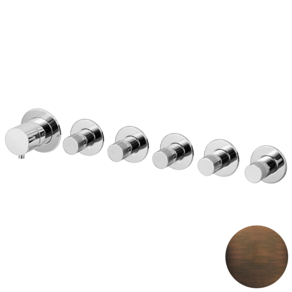 Смеситель для душа Remer X Style N98D5PWBBR, бронза масляная