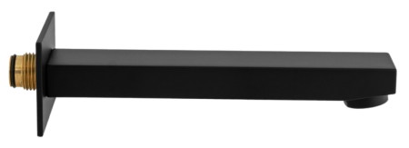 Излив настенный 18 см Remer Qubika 91QNO, черный матовый