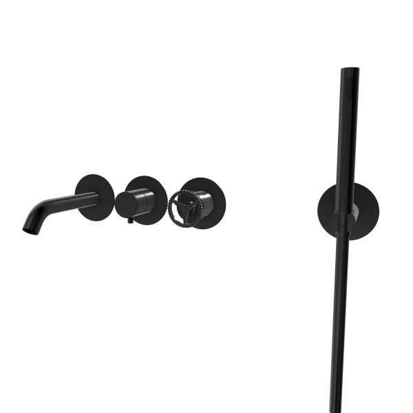 Смеситель для ванны Remer Chrono CH53D2PWBCFP, черный брашированный хром