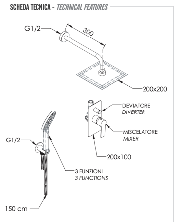 Душевая система Remer Energy EY09LS02UFS20